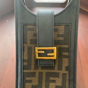 Fendi Black and Gold Designer Bag